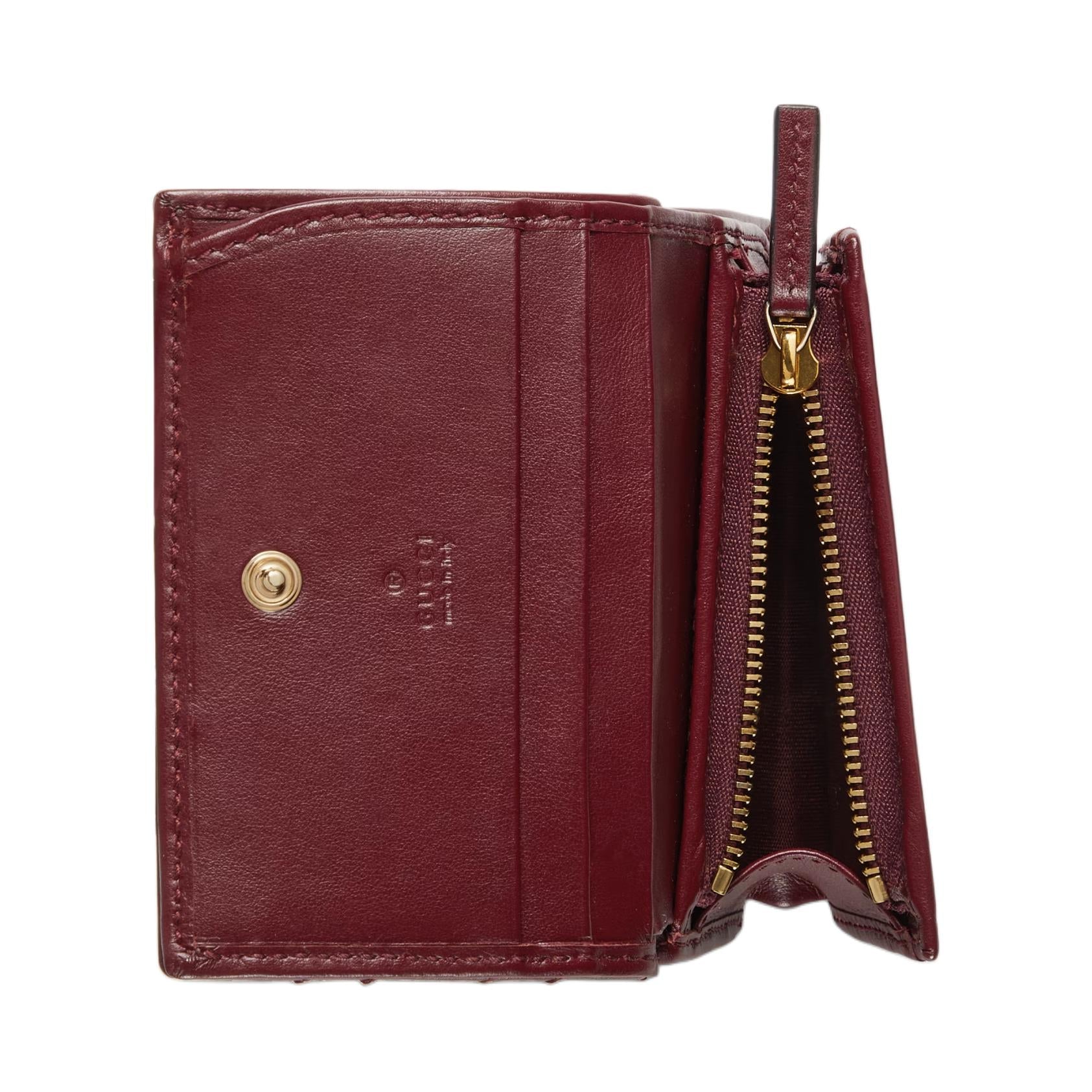(WMNS) Gucci 26 GG Marmont Quilted Leather Wallet 'Rosso Ancora Red' 466492-DTDHV-6207