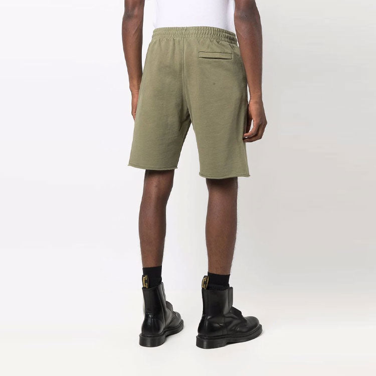 Off-White SS21 Solid Color logo Sports Shorts Khaki OMCI006F21FLE0015510