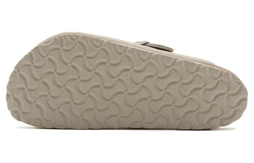 Birkenstock Boston Suede Leather Sandals 'Antique White' 1024731