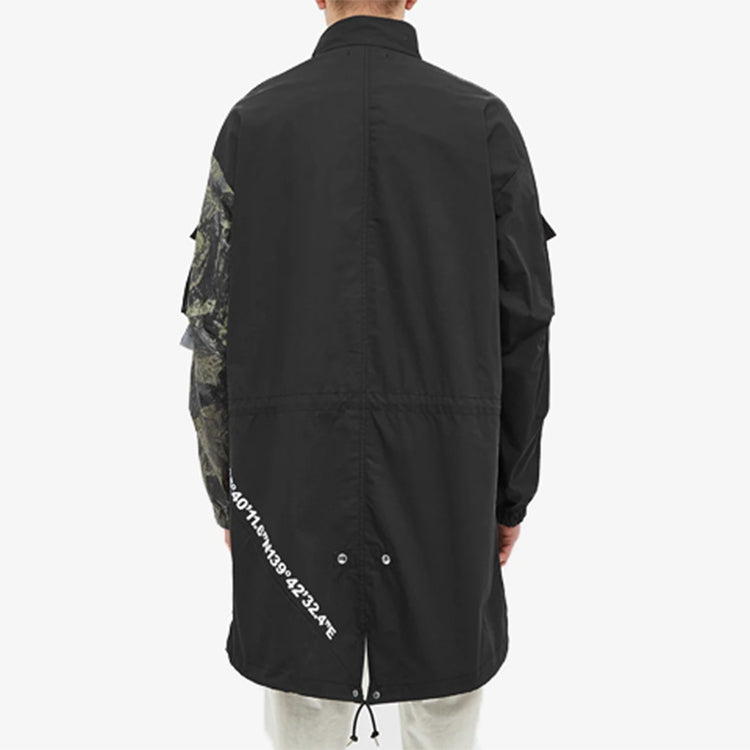 WTAPS W51 Jacket Letters Printed Camouflage Long Jacket Unisex Black 201WVDT-JKM01
