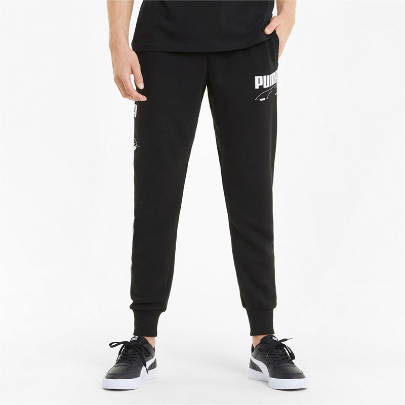 PUMA Rebel Sweatpants 'Black White' 588877-01