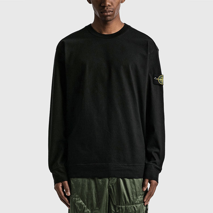 STONE ISLAND Logo Patch Long-Sleeve T-shirt 'Black' 761563750-V0029