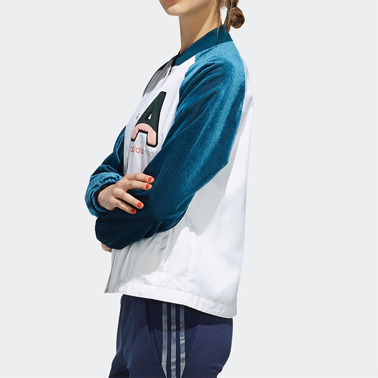 (WMNS) adidas neo Letter Printing Jacket White FK6921