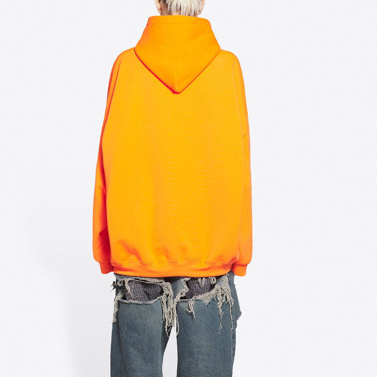 (WMNS) Balenciaga FW21 Alphabet Loose Hoodie Orange 651799TKVH67513