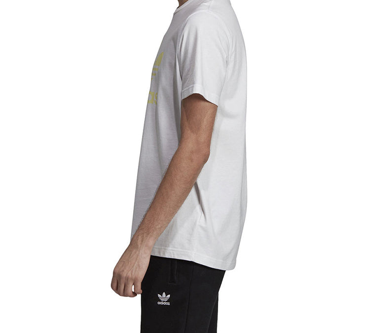 adidas originals Chest Logo Printing Sports Short Sleeve White FK1349