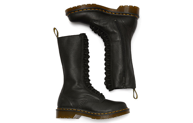 (WMNS) Dr. Martens 1B99 Leather Mid Calf Boot 'Black Virginia' 11820008