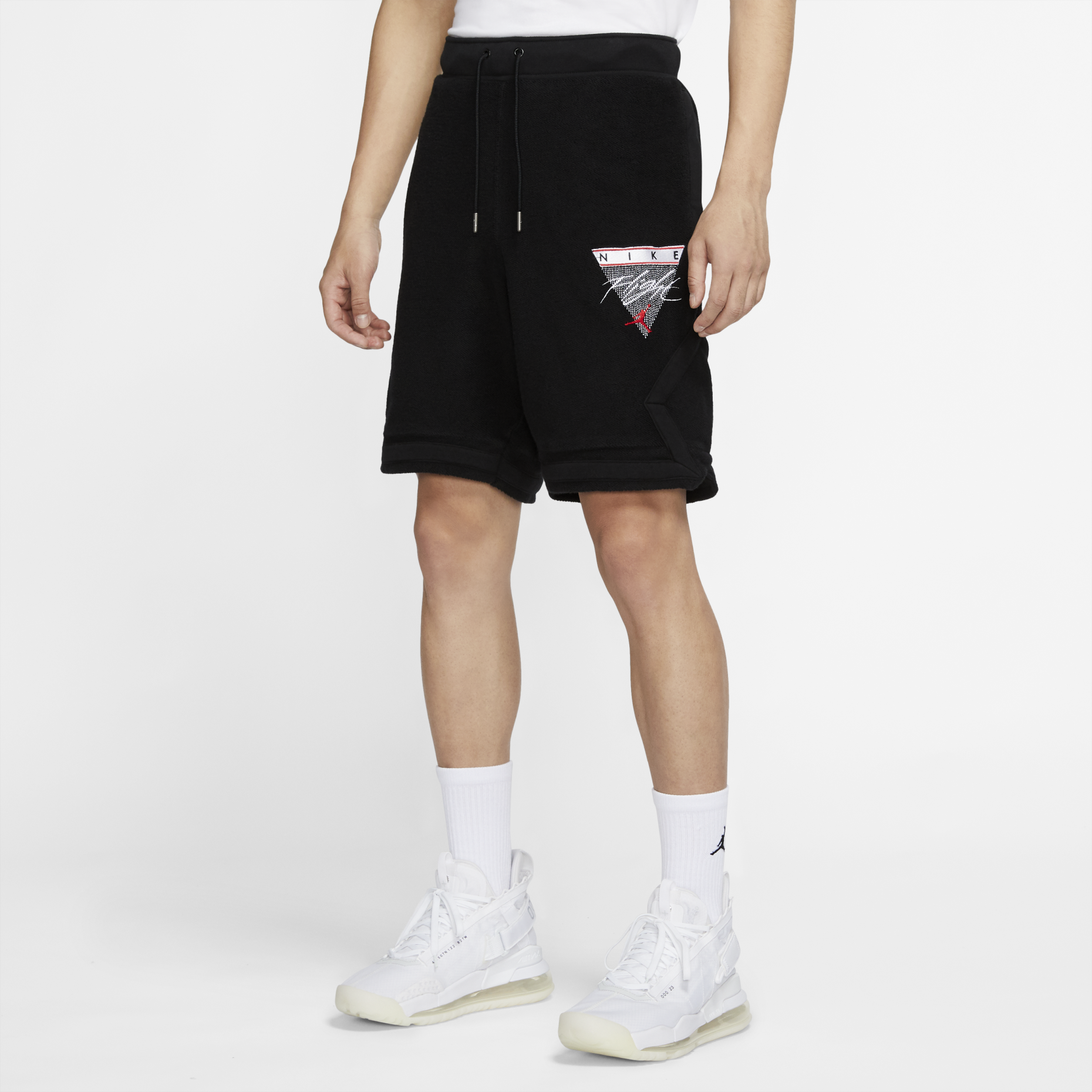Air Jordan Flight Diamond Casual Sports Knit Shorts Black DA5498-010