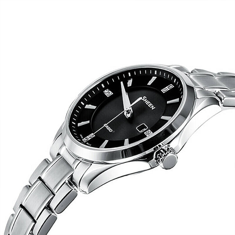 CASIO Waterproof SHEEN Sapphire Crystal Solar Powered Silver Analog SHS-4522D-1AUPR