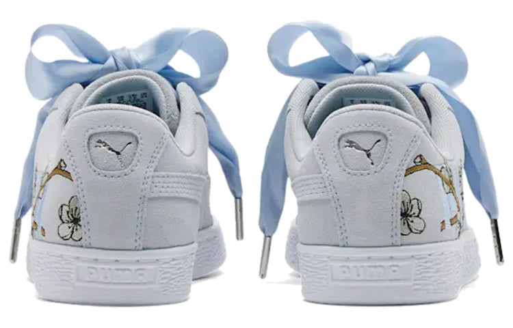 (WMNS) PUMA Suede Heart Floral Grey/Blue 370807-02