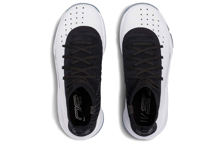 (GS) Under Armour Curry 4 Mid 'Black White' 1295995-004