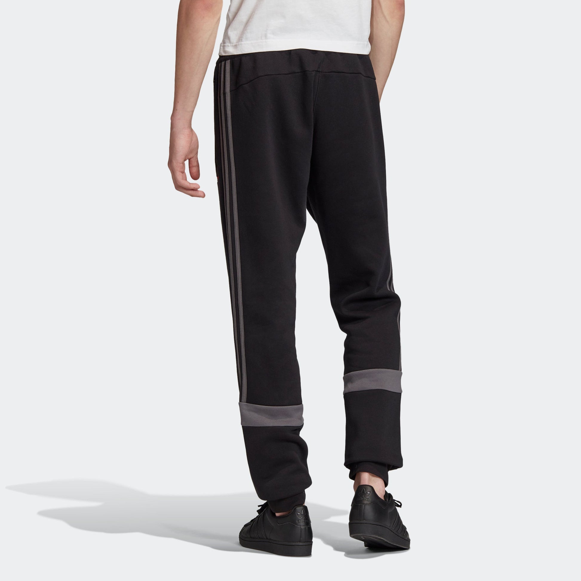 adidas originals Linear logo Casual Sports Pants Black FT9278