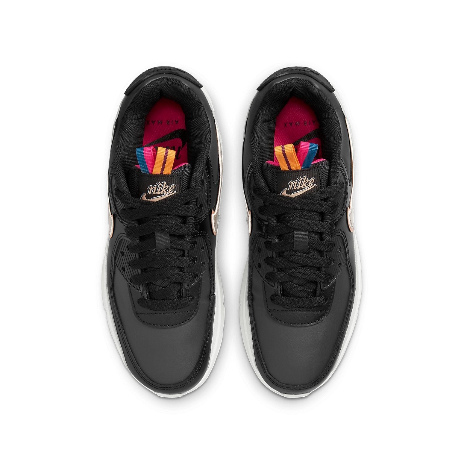 (GS) Nike Air Max 90 Leather SE 'Off Noir Metallic Pewter' DJ0414-001