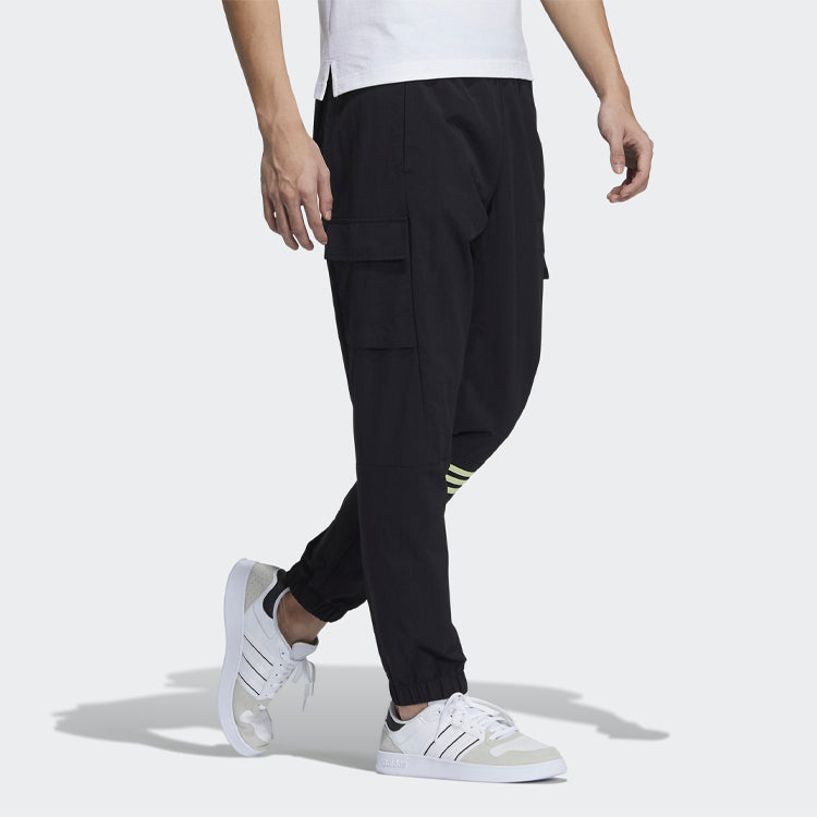 adidas neo M Ss May Wv Tp1 Casual Elastic Sports Long Pants Black GP4793