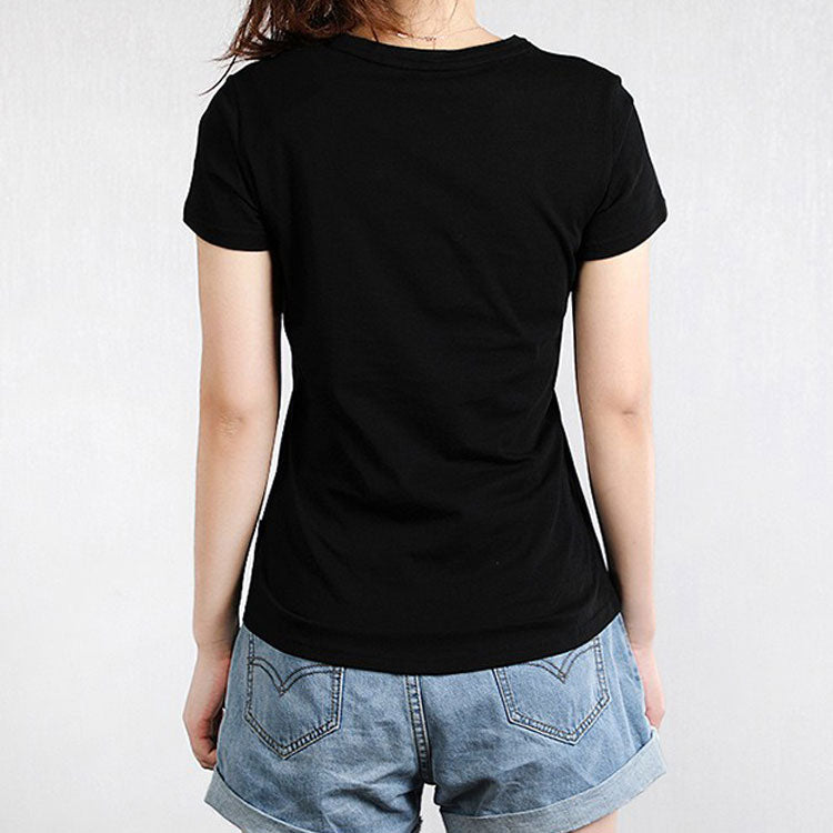 (WMNS) PUMA Sports Gym Printing Short Sleeve Black 581631-01