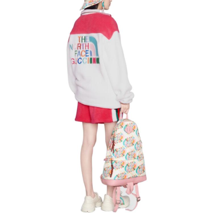 (WMNS) Gucci x The North Face Sweatshirt 'Off White Dark Pink' 673724-XJDUK-9799