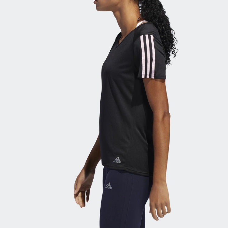 (WMNS) adidas Running Sports Short Sleeve Black DX2021