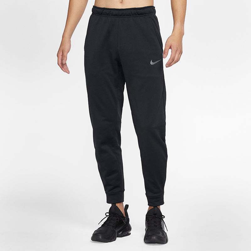 Nike logo Printed Fleece Casual Cuffed Sweatpants Men Black CV7740-010