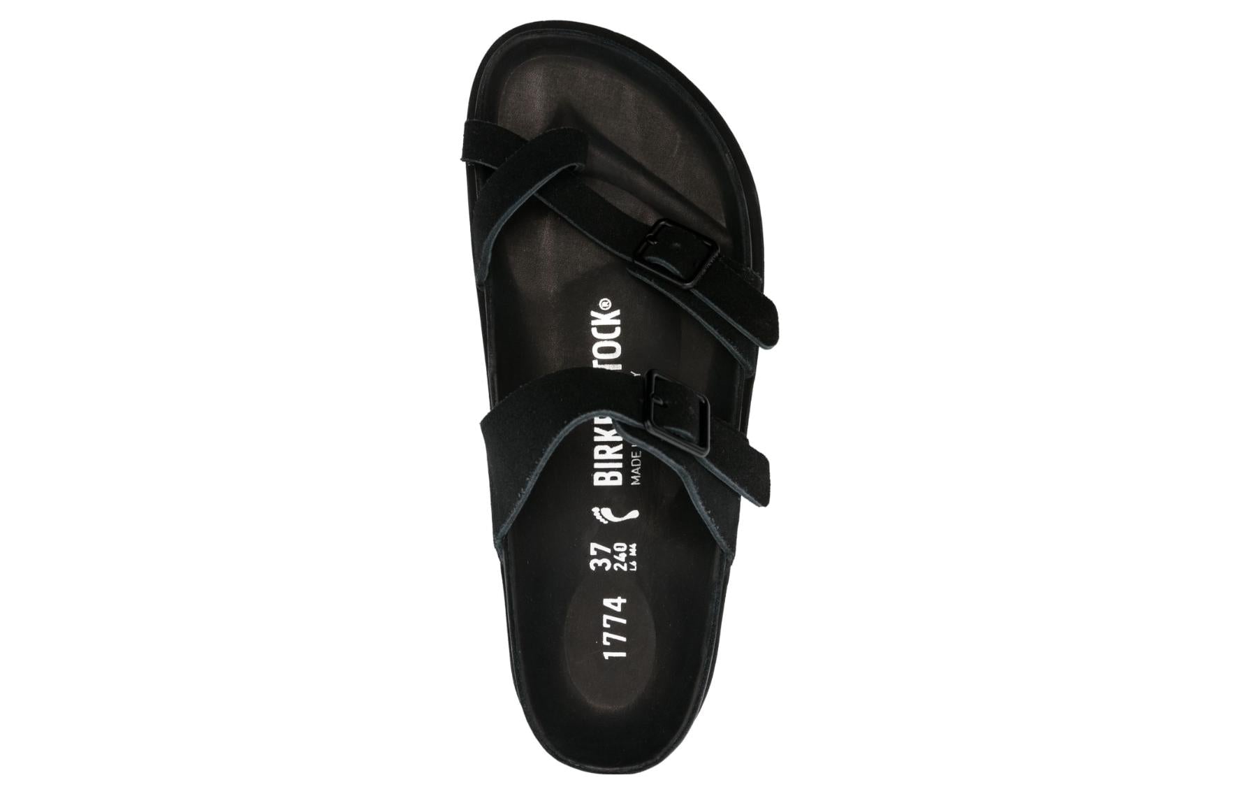 (WMNS) Birkenstock 1774 III Mayari Suede Leather Narrow Fit 'Black' 1025381