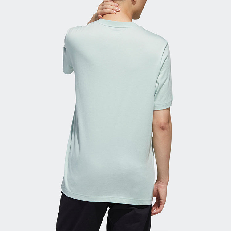 adidas neo M ESNTL LOGO T logo Printing Sports Short Sleeve Light Green GJ8931