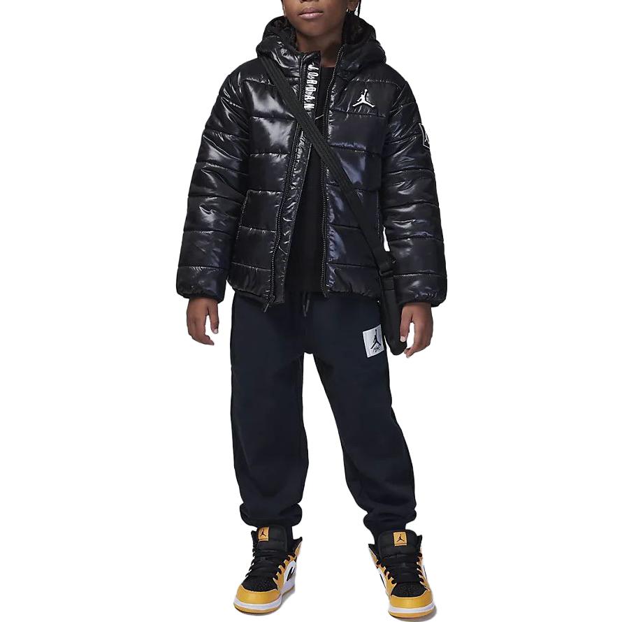 (GS) Air Jordan Flight Sweatpants 'Black White' FZ1800-010