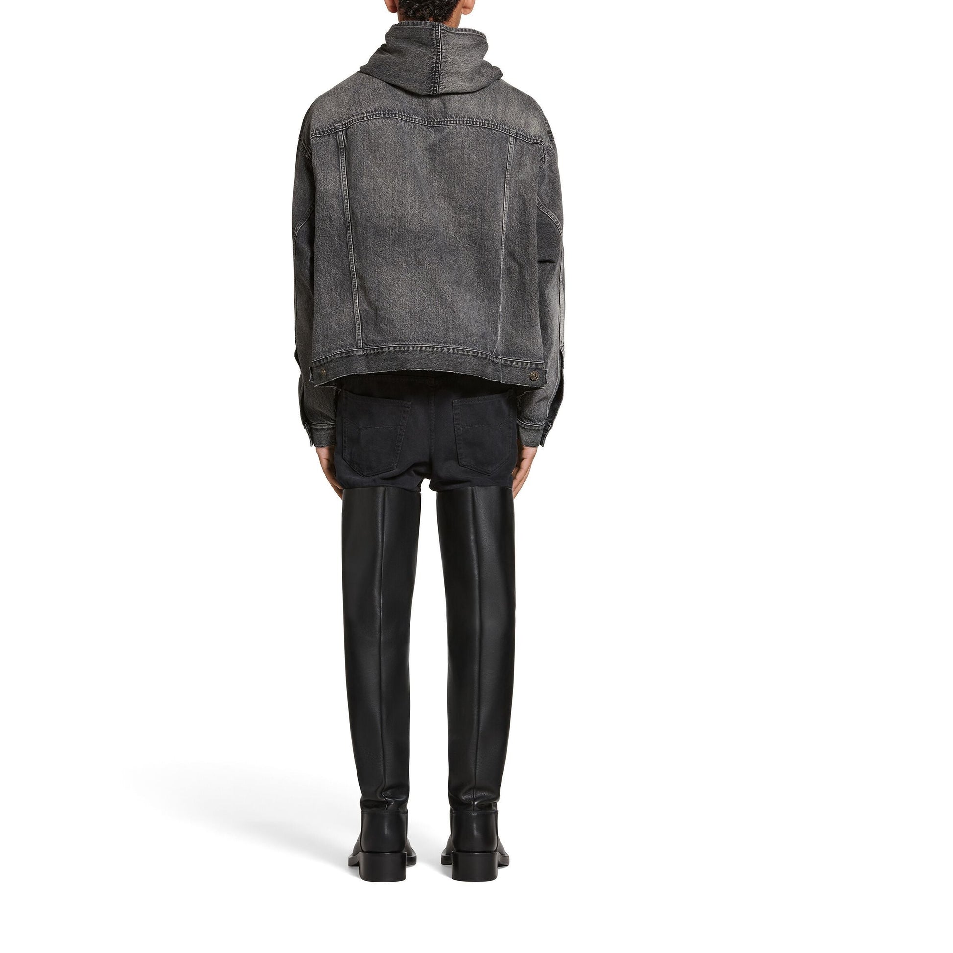 Balenciaga Pull-Over Jacket 'Black Japanese Denim' 719313TBP473340