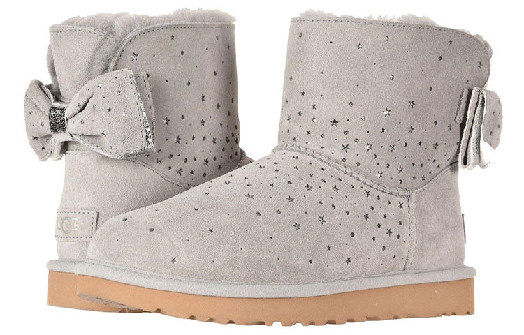 (WMNS) UGG Classic Mini Stargirl Bow Port 'Grey' 1098475-SEAL