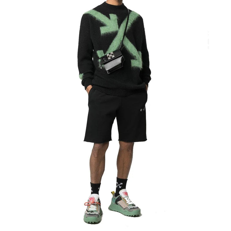 Off-White Jitney0.7 Series Design Metallic Cortex Small Black Messenger Bag OMNN008R21LEA0011078