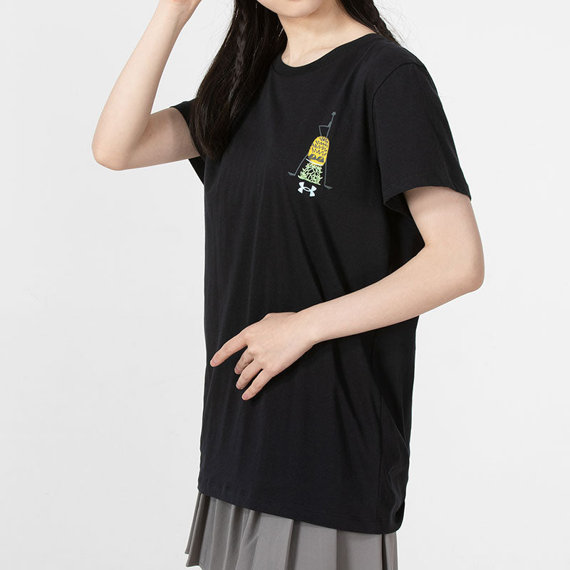 (WMNS) Under Armour Summer Graphic T-shirt 'Black' 1365140-001