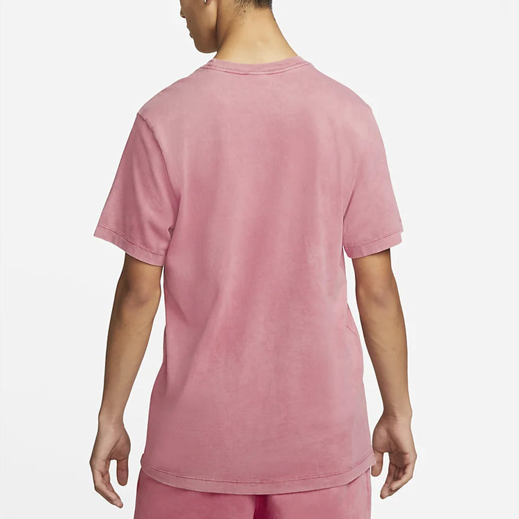 Men's Nike Logo Printing Round Neck Pullover Short Sleeve Pink T-Shirt DC0724-665