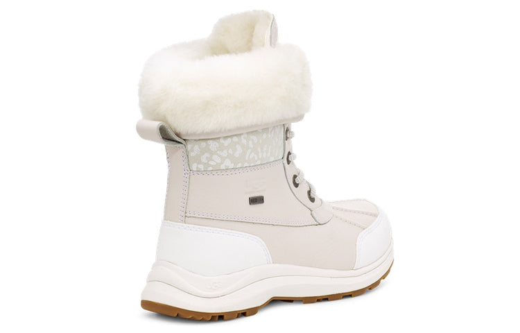 (WMNS) UGG Adirondack III Snow Leopard Snow Boots White 1112311-WHT