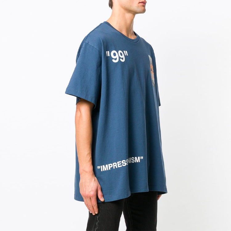 Off-White SS19 99 Summer Graphic Print Cotton Oversize OMAA038R191850093088