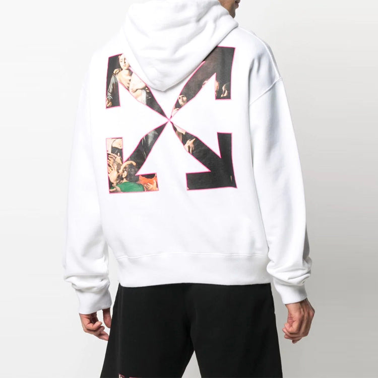 Off-White SS21 Printing Logo Pattern Loose Fit White OMBB037S21FLE0030101