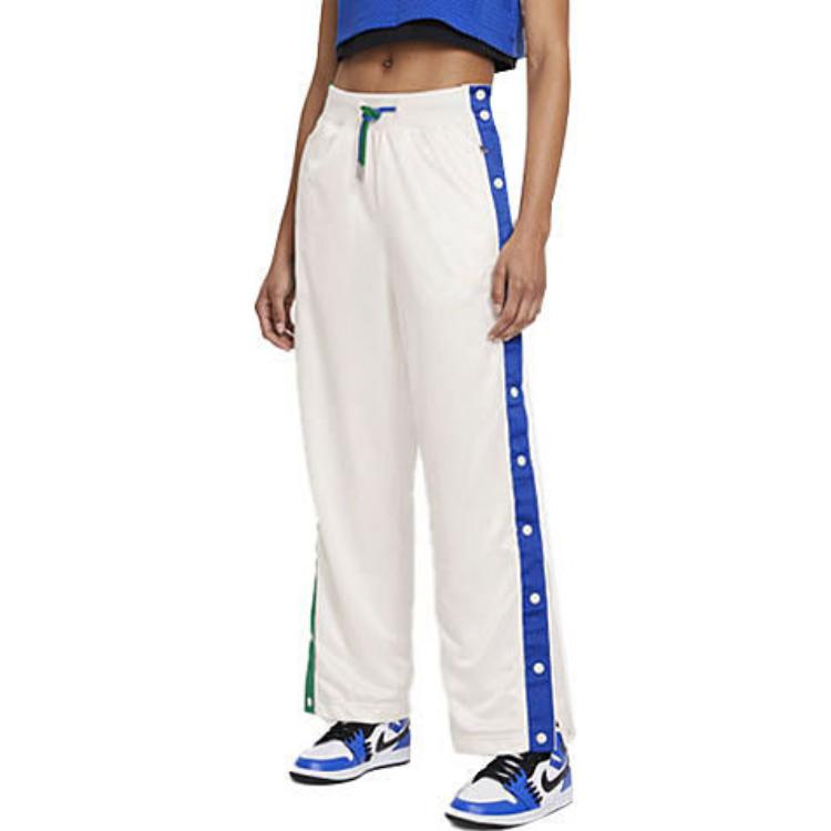 (WMNS) Air Jordan x Aleali May Tearaway Crossover Splicing Waist Drawstring Casual Long Pants/Trousers Autumn White DC2438-133
