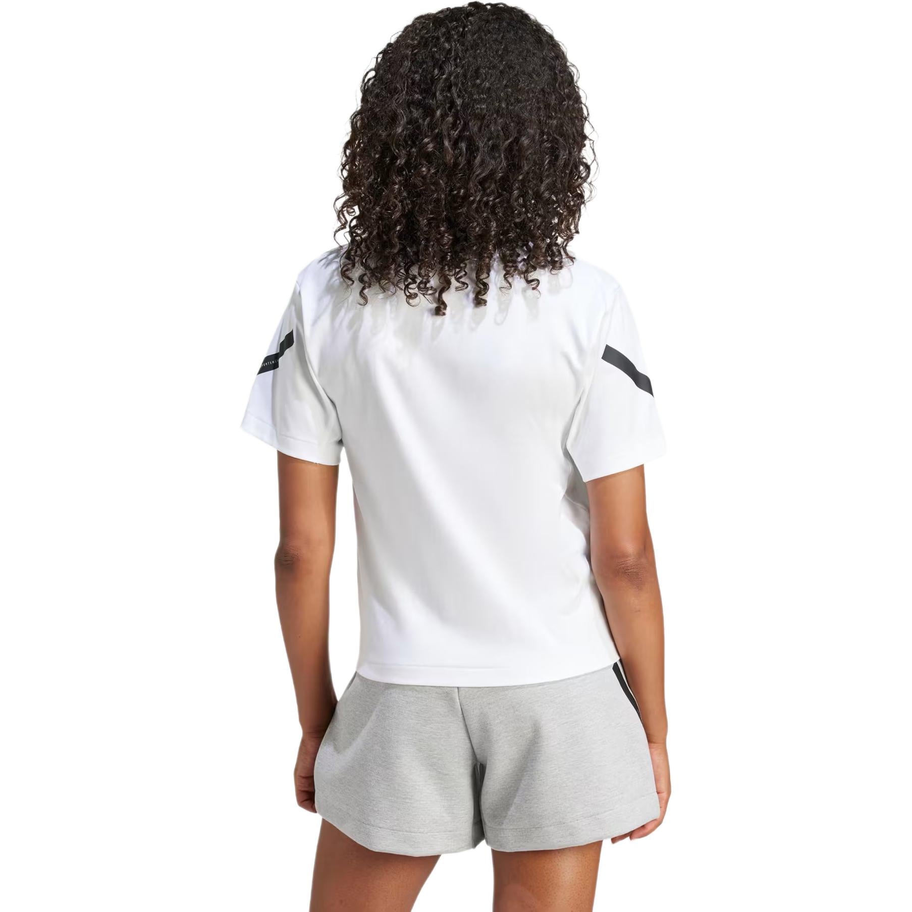 (WMNS) adidas Z.N.E. T-Shirt Asia Sizing 'White Black' JE7857