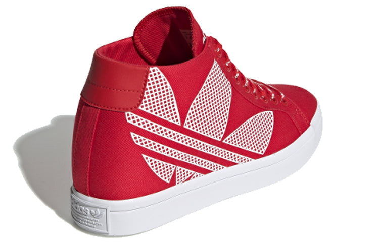 (WMNS) adidas originals Courtvantage Heel Logo 'Red White' FU6821