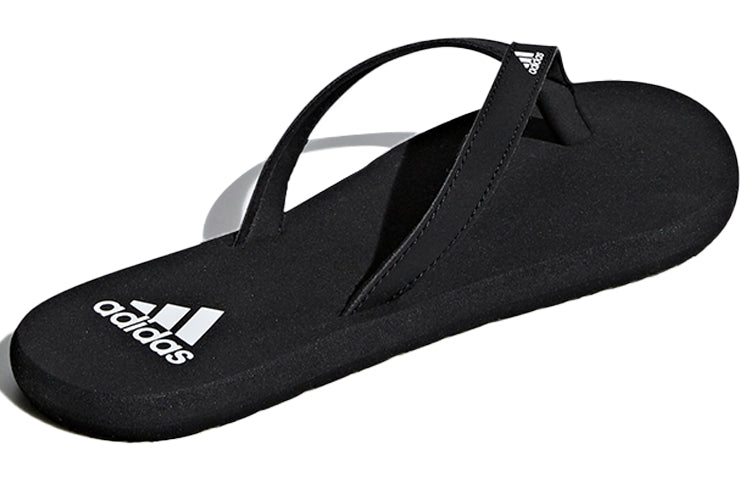 (WMNS) adidas Eezay Flip-Flops Stylish Black Slippers F35035