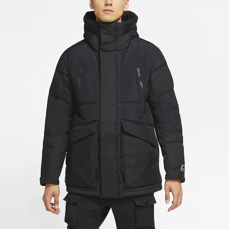 Nike Sportswear Down-fill Sports Outdoor hooded Stay Warm Down Jacket Black CU4393-010