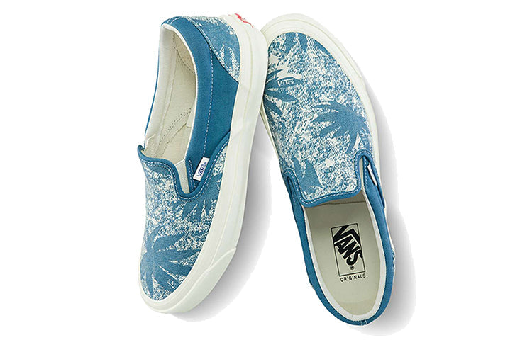 Vans OG Classic Slip-On LX 'Palm Acid Wash Summer Leaf - Navy' VN0A45JK4KT