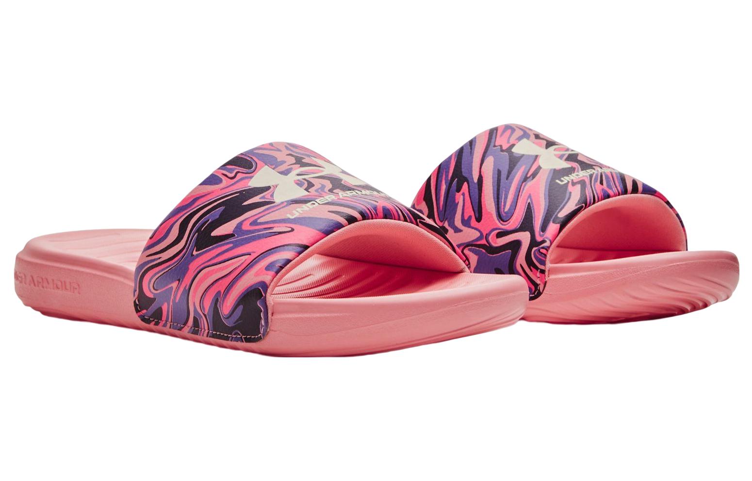 (WMNS) Under Armour Answer Graphic Slides 'Posh Pink Abstract' 3024436-605