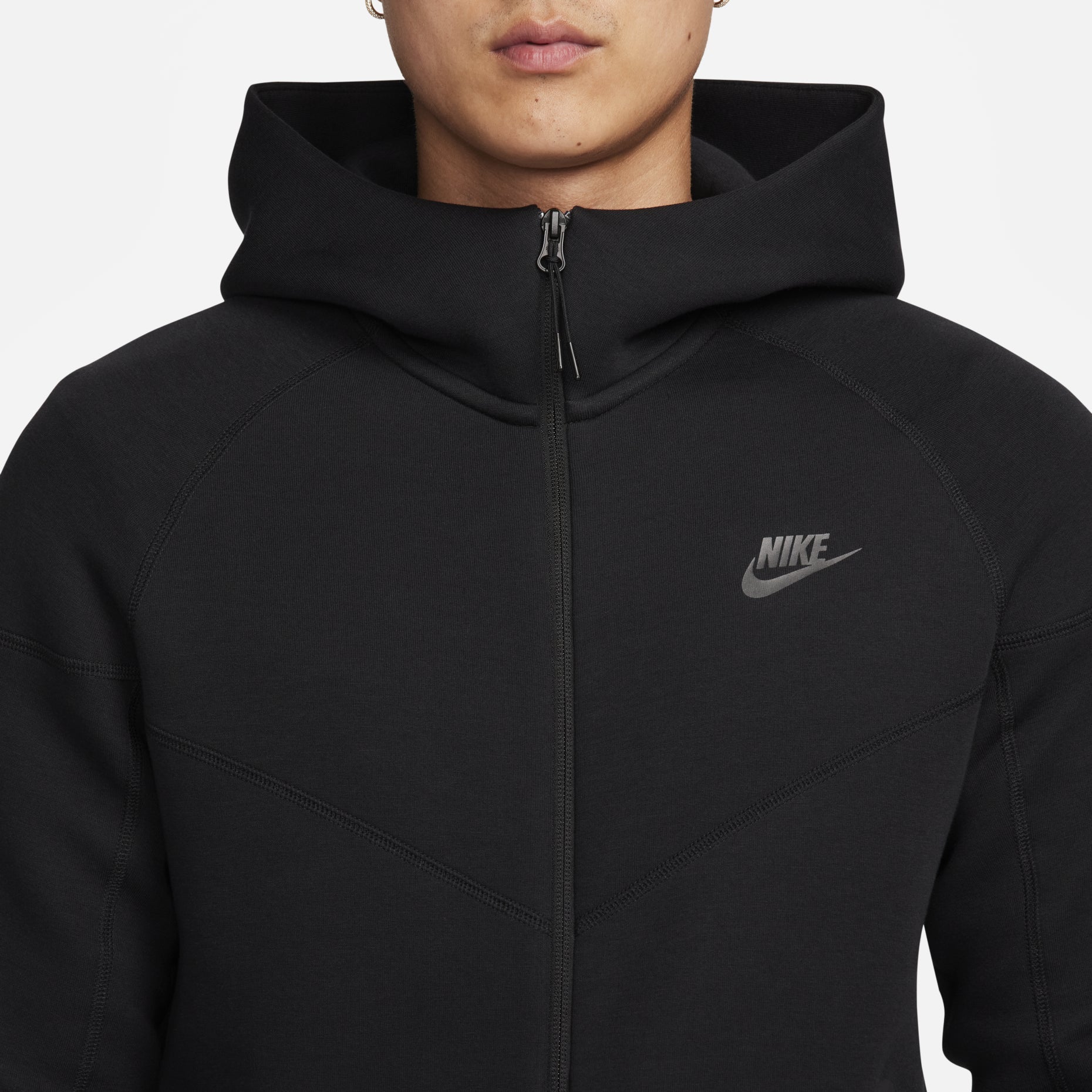 Nike Tech Fleece Full Zip Windrunner Hooded Jacket Asia Sizing 'Black' FB7922-010