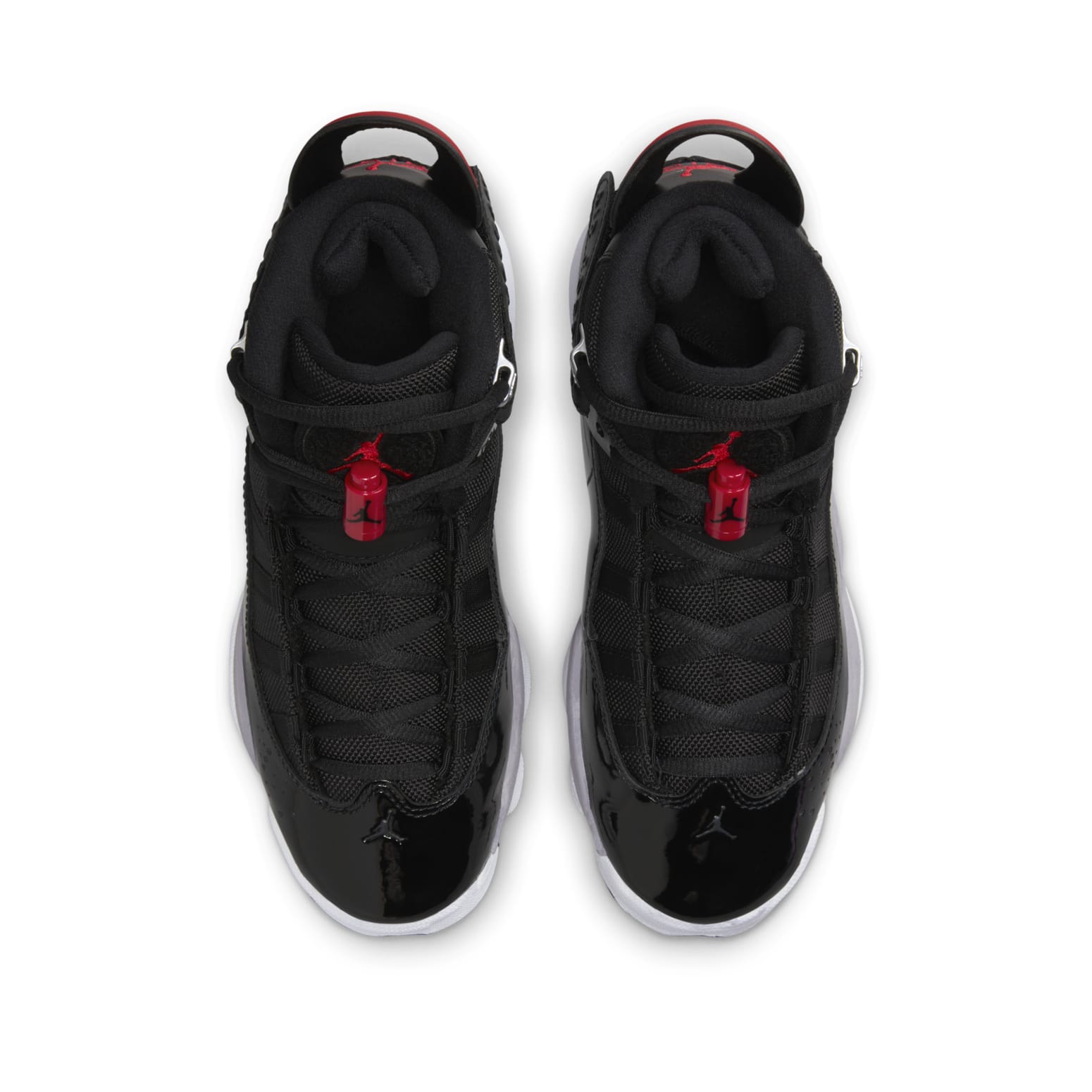 (GS) Air Jordan 6 Rings 'Black White Fire Red' FZ4186-010