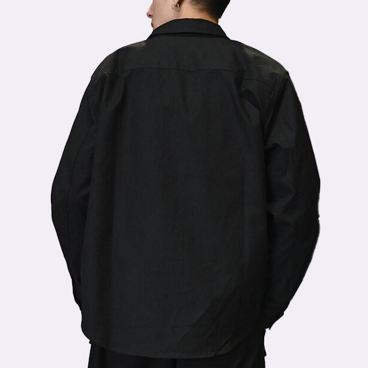 Converse Carpenter Pocket Button Down Long Sleeve Shirt Asia Sizing 'Black' 10022950-A03