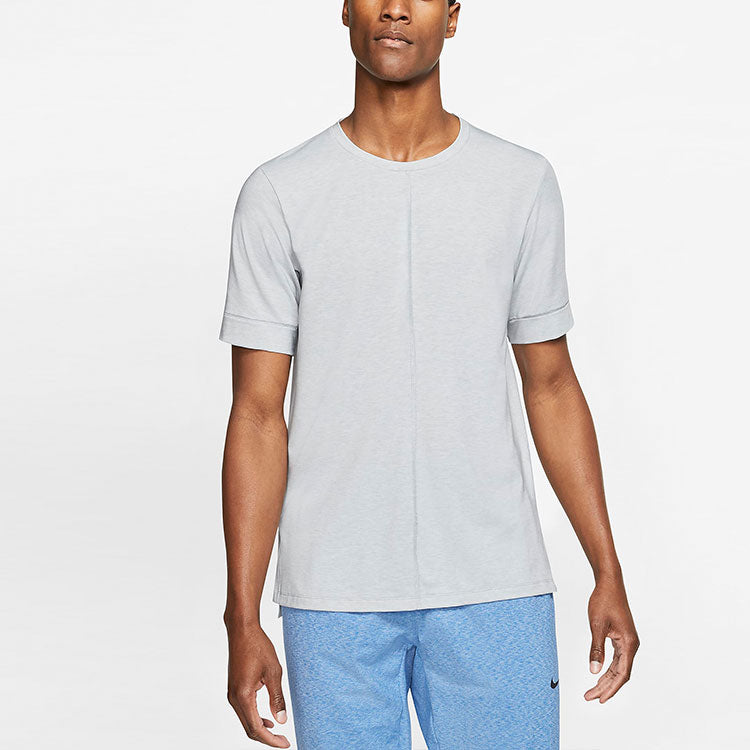 Nike Yoga Dri-FIT Sports Quick Dry Short Sleeve Smoke Grey Light gray BV4035-077