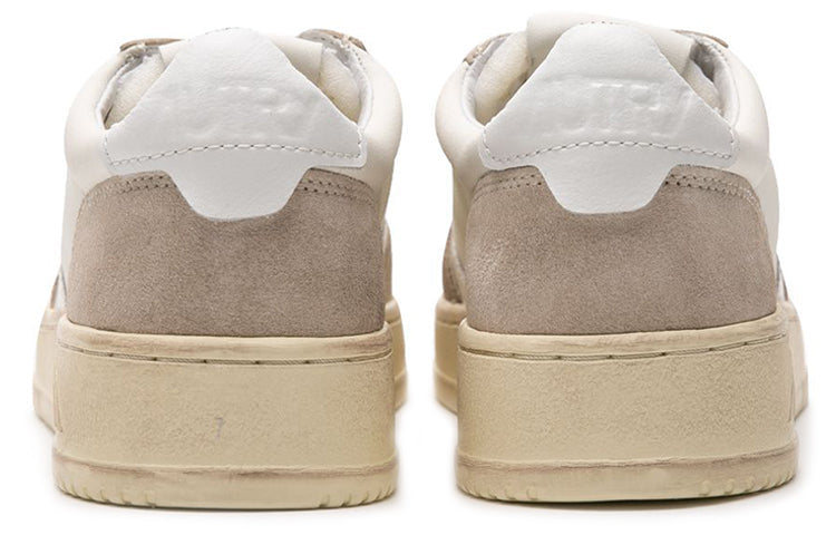 AUTRY Medalist Low Leather and Suede 'White Beige' AULM-LO01