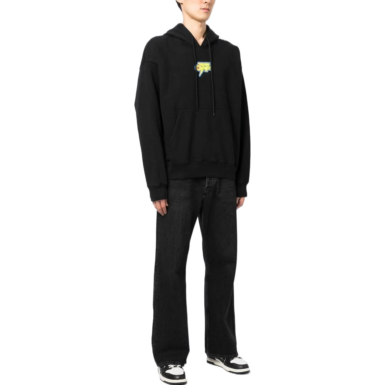 Off-White Thunder Print Skate Hoodie OMBB085F22FLE0044107
