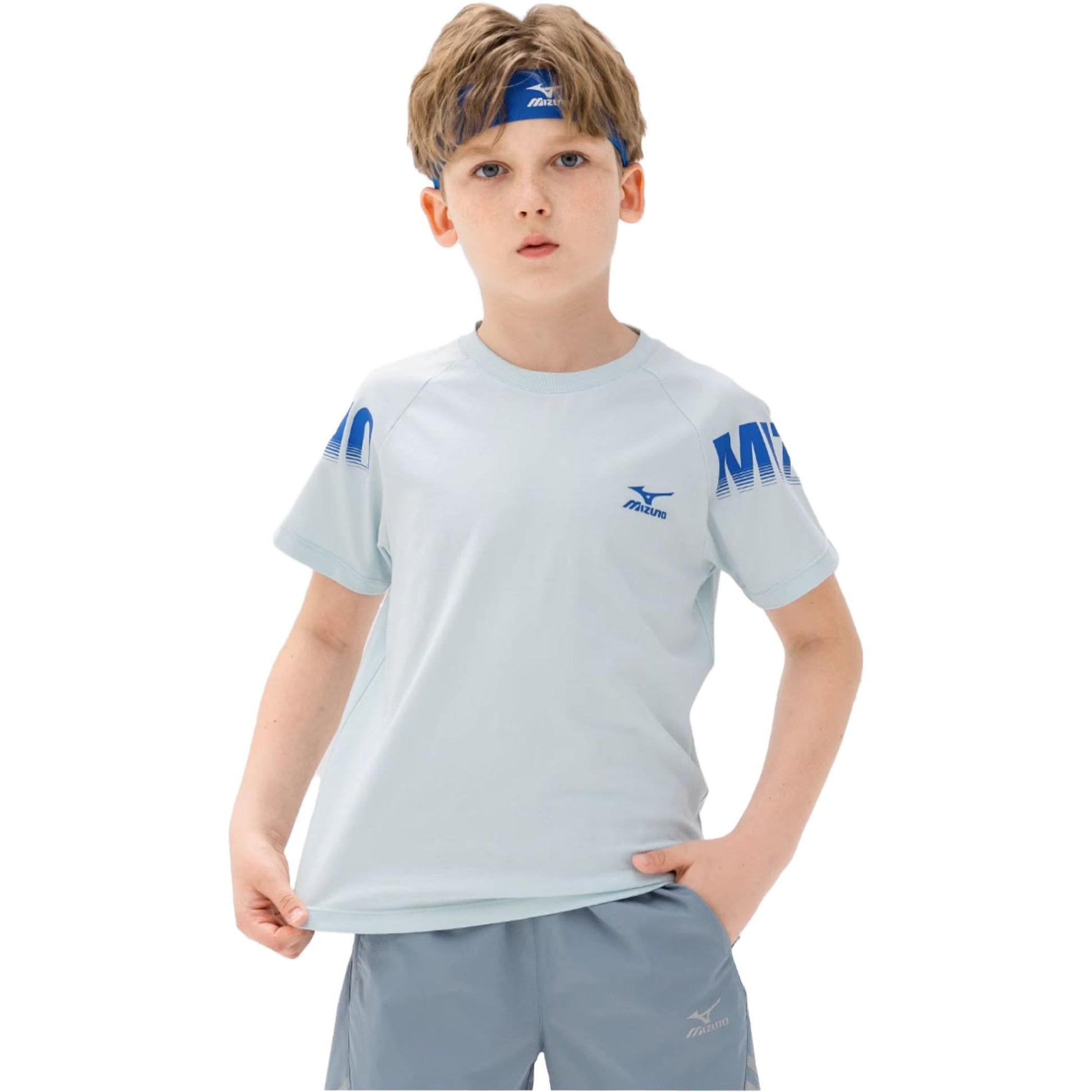 (GS) Mizuno Sportswear T-shirt 'Blue' T2267