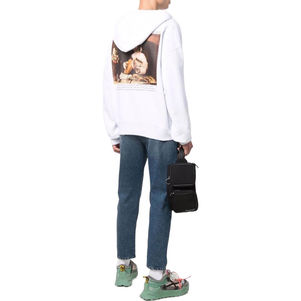 Men's Off-White SS22 Solid Color Printing Long Sleeves Version White OMBB037F21FLE00901840184