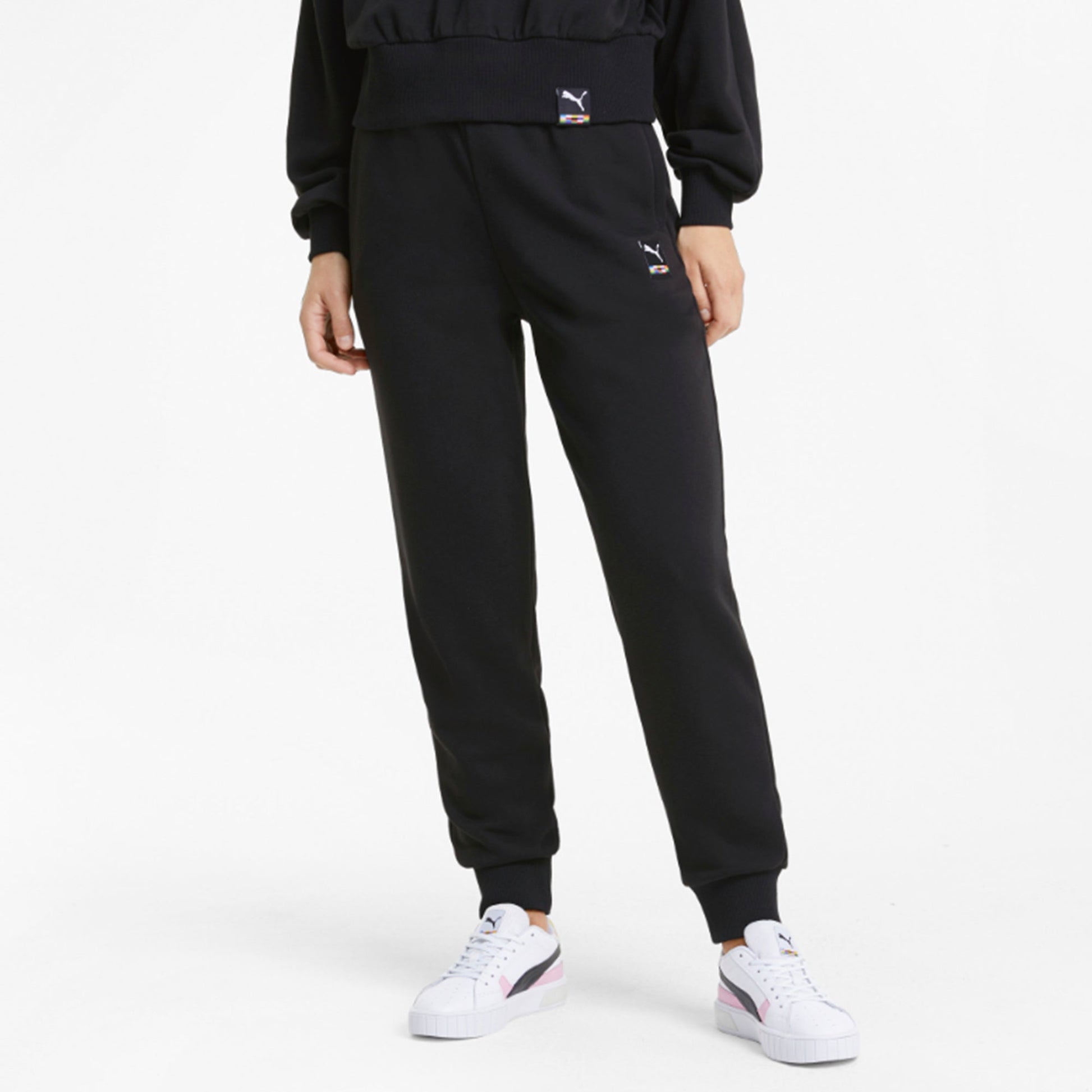 (WMNS) PUMA Pi Knit Sports Trousers Black 531355-01