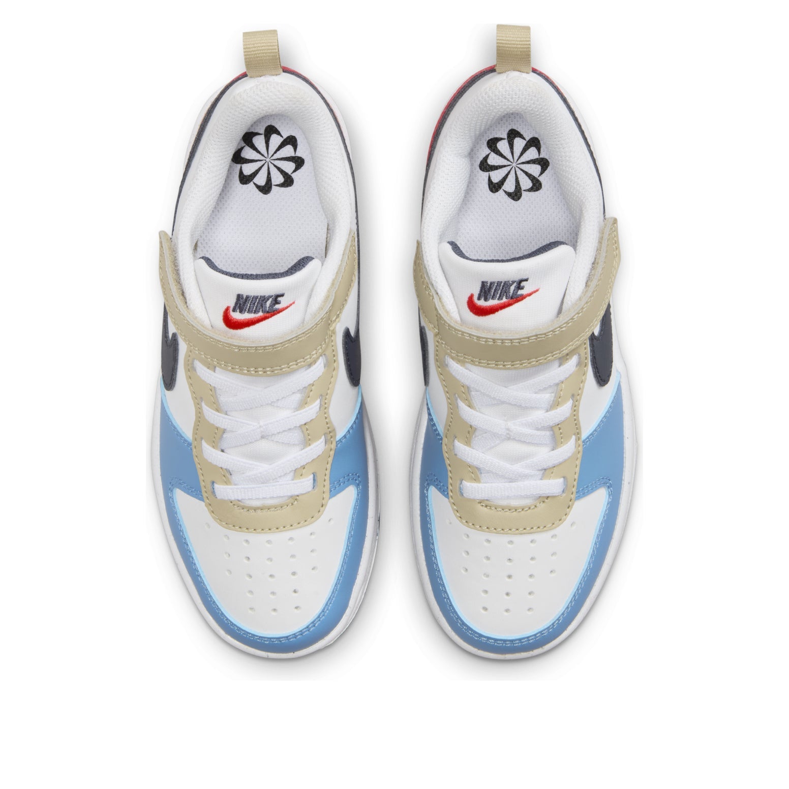 (PS) Nike Court Borough Low Recraft 'White Thunder Blue Light Crimson' DV5457-124
