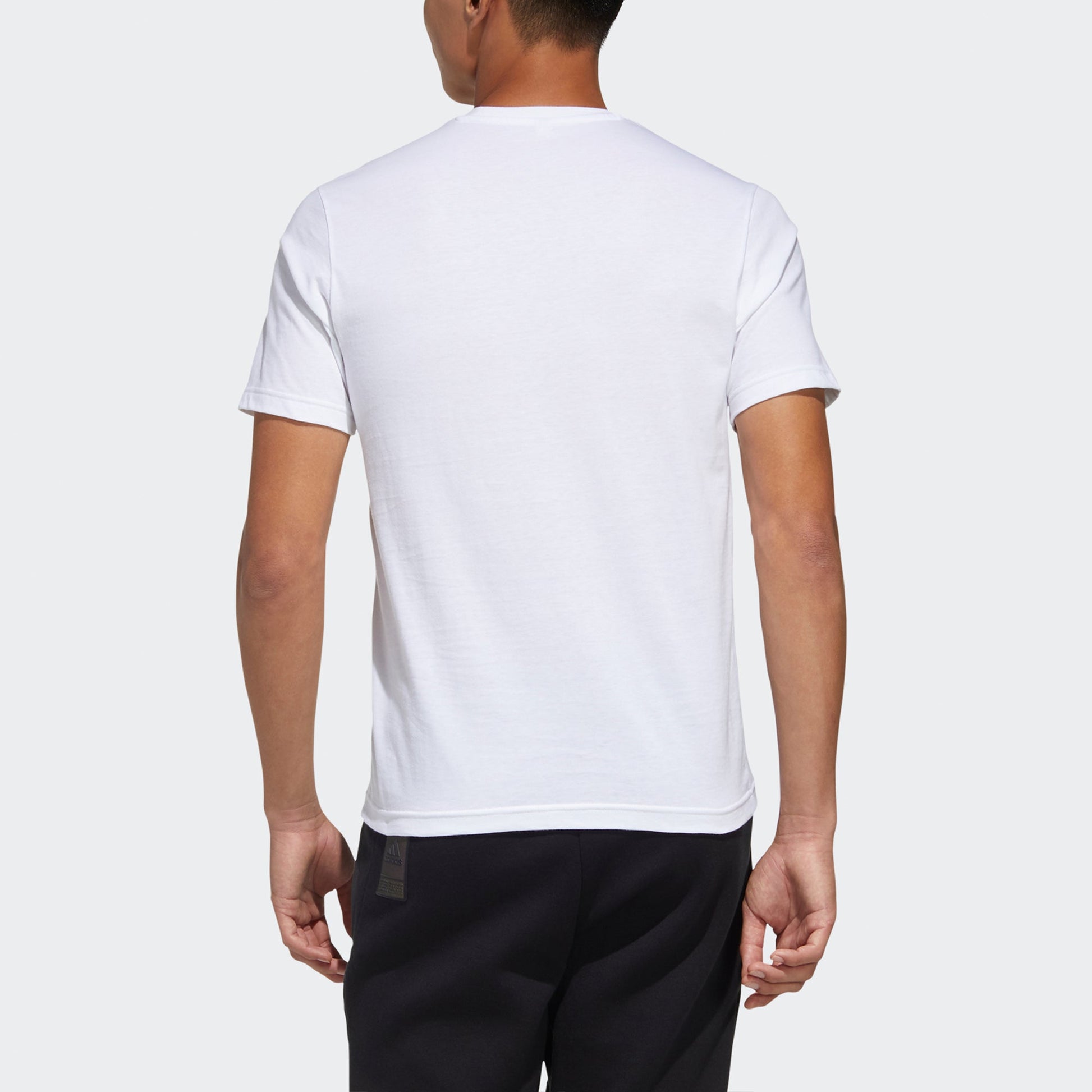 adidas Easy As Tee Foot Ball Training Sports Round Collar Male White GL1982